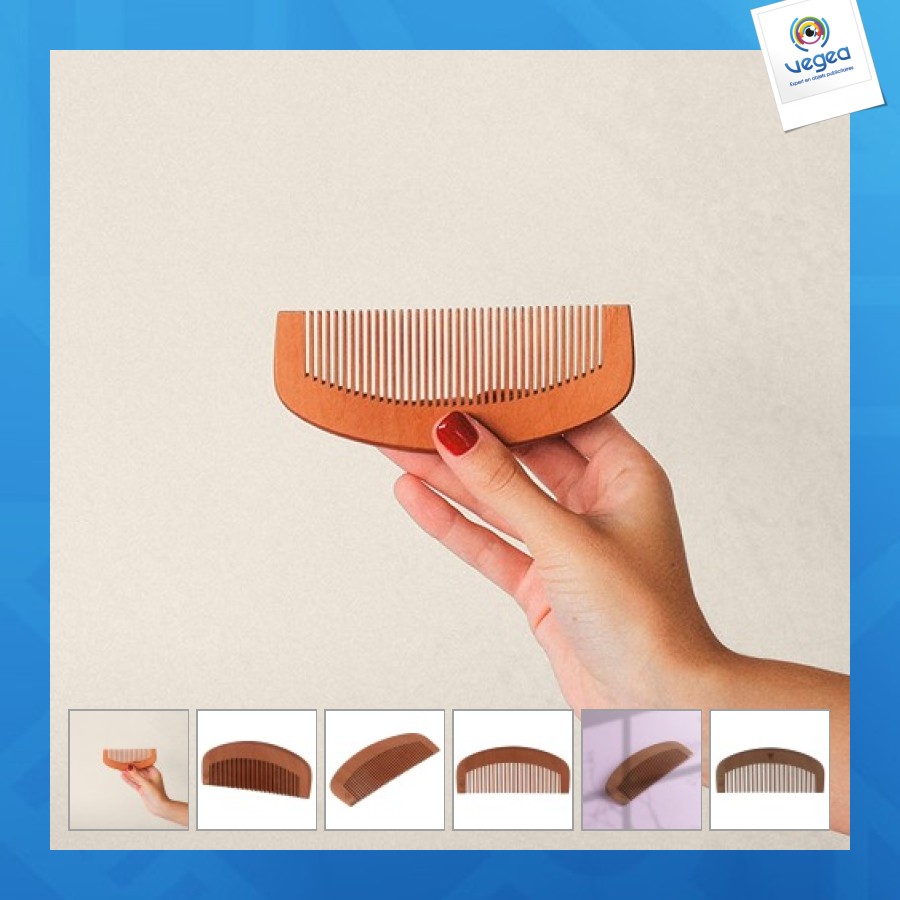 Peigne personnalisable en bois de hêtre