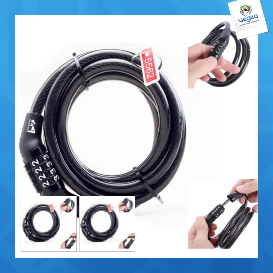 Cadenas à code 1m
