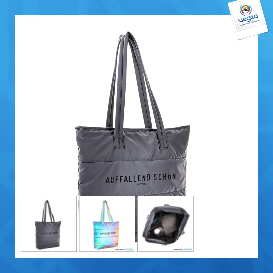 Sac shopping avec logo réfléchissant
