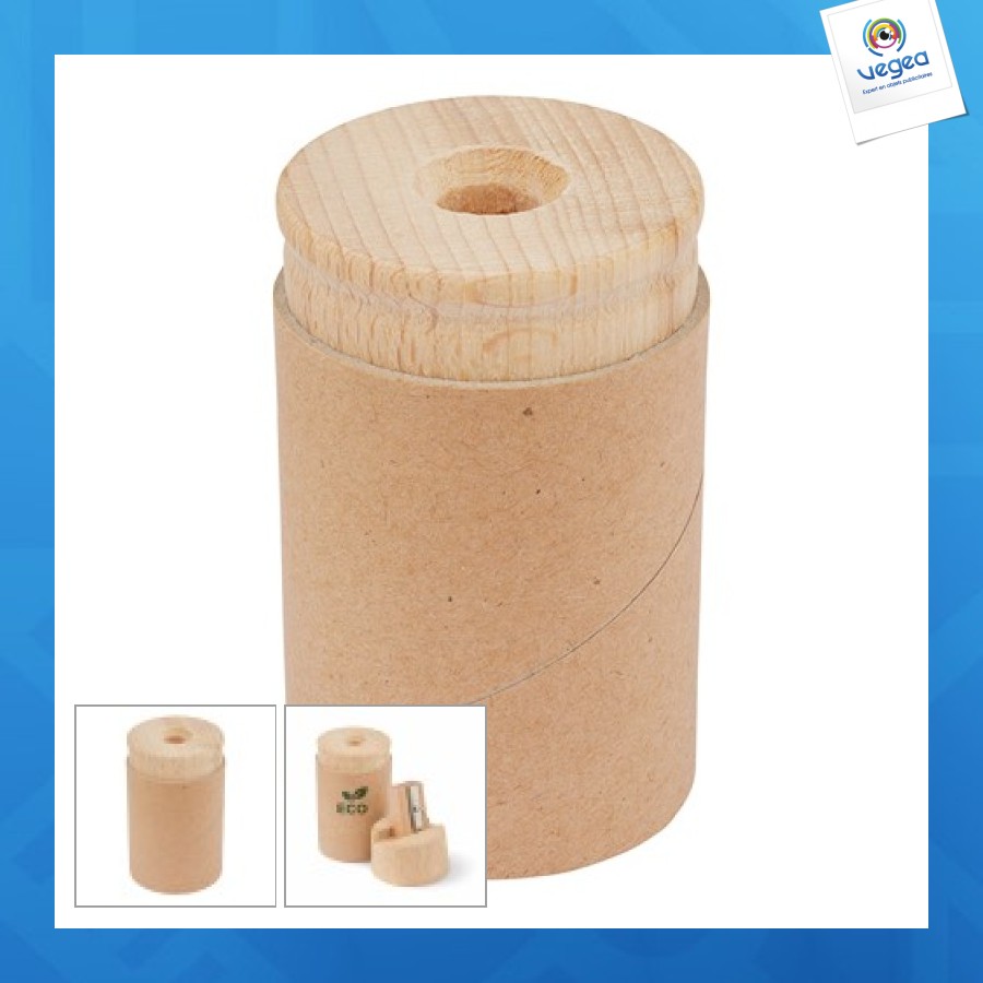 Green good taille crayons avec logo en carton et bois certifié durable