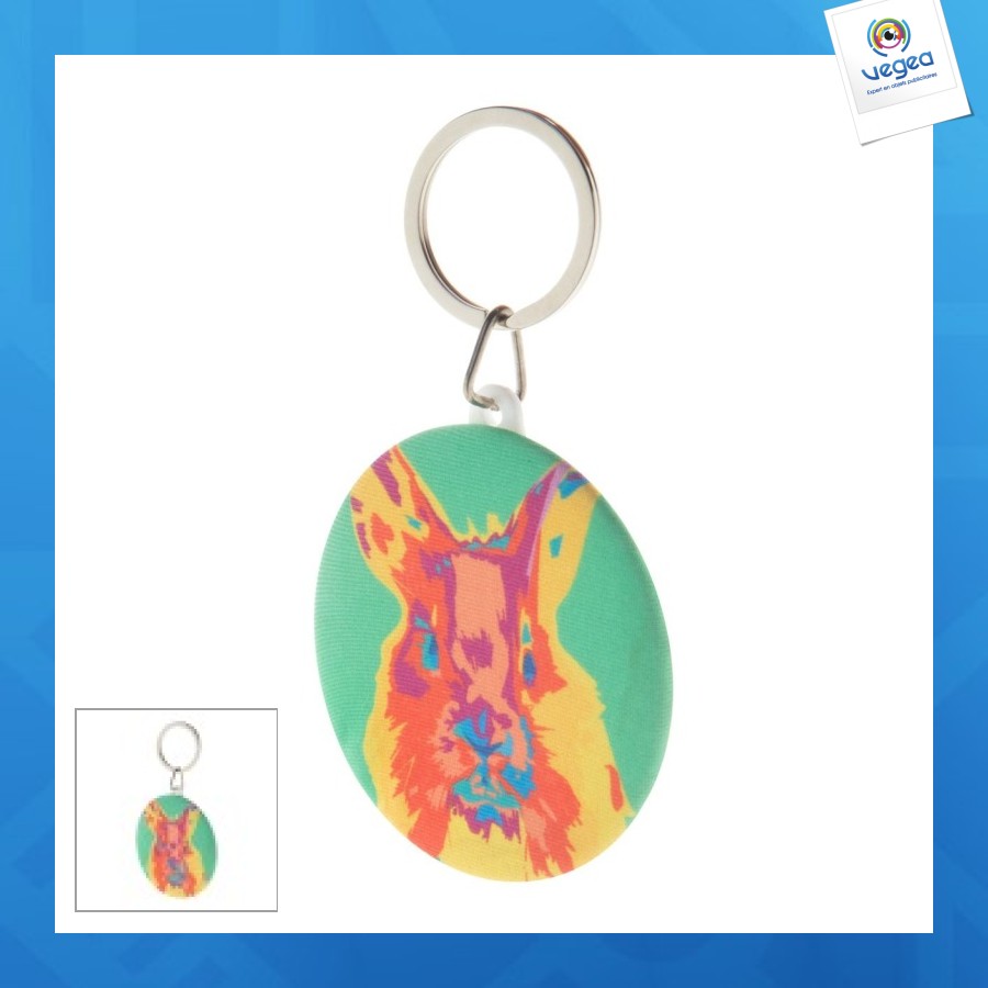 Keybadge publicitaire rpet maxi porte-clés