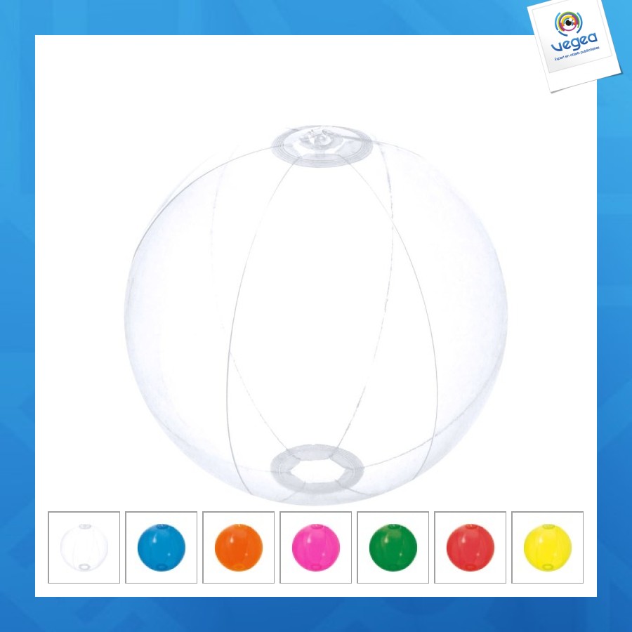 Ballon de plage promotionnel transparent ø28 cm