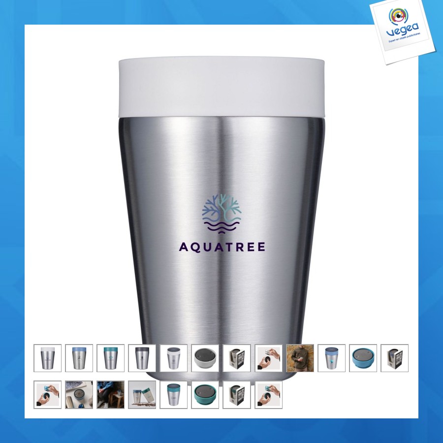 Circular co recycled stainless steel coffee cup 227ml