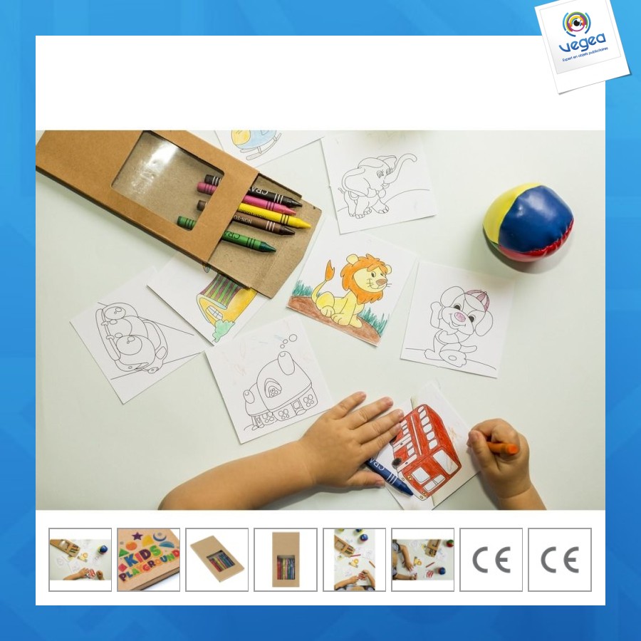 Set à dessin, crayons de couleur publicitaires - hadley