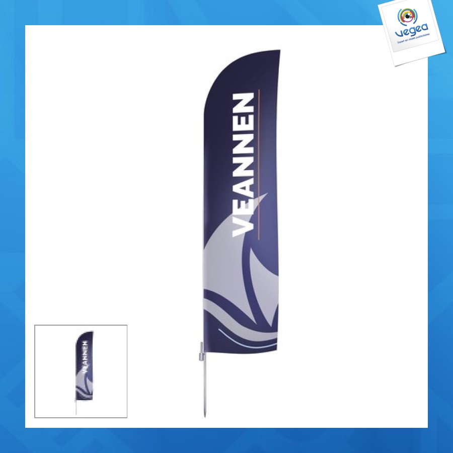 Beachflag publicitaire 80x400cm