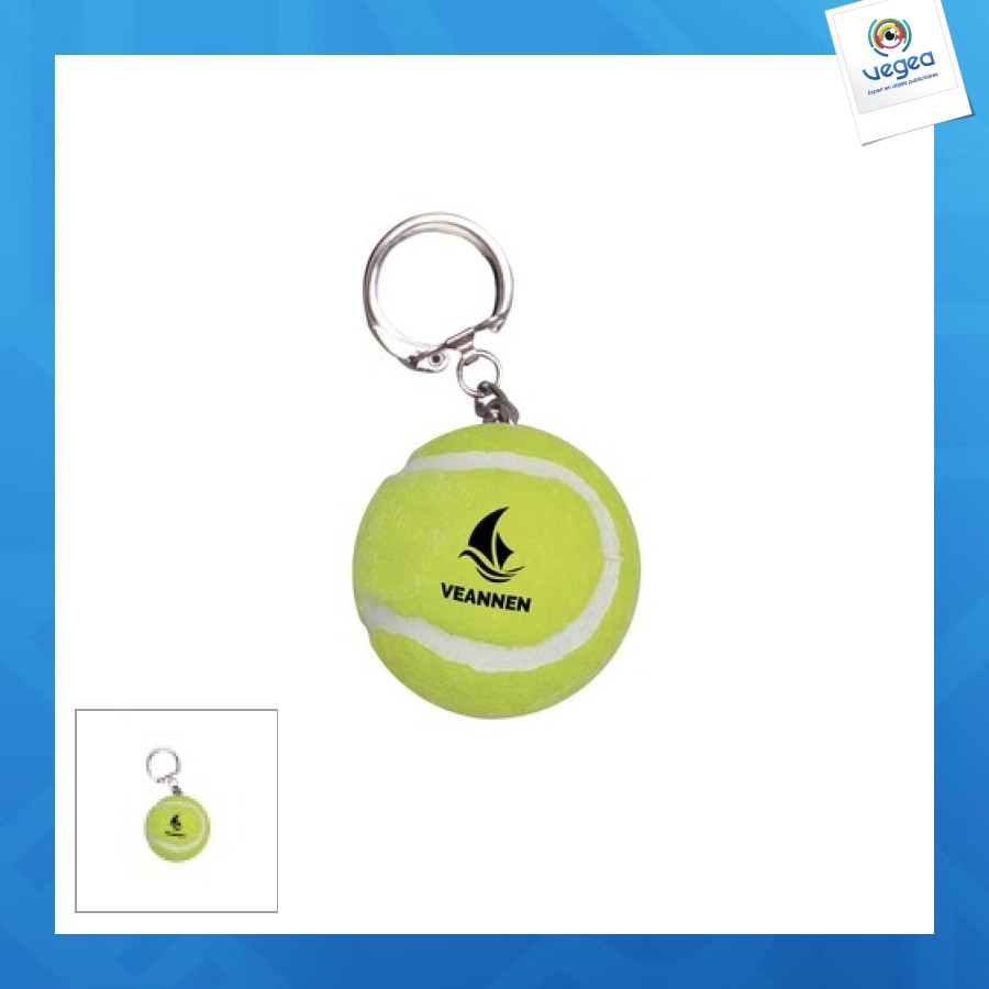 Porte-clés balle de tennis personnalisable