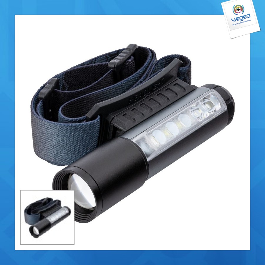 Lampe frontale personnalisable multifonctionnelle rechargeable reeves