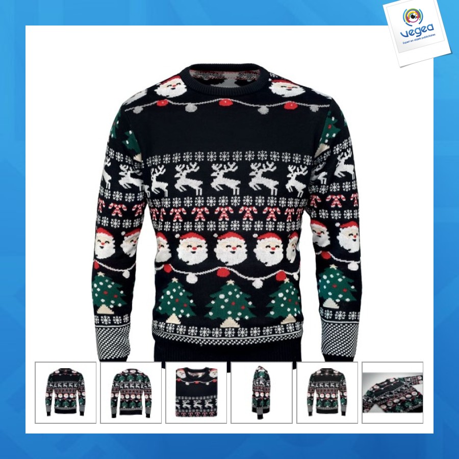 Pull led de noël l/xl