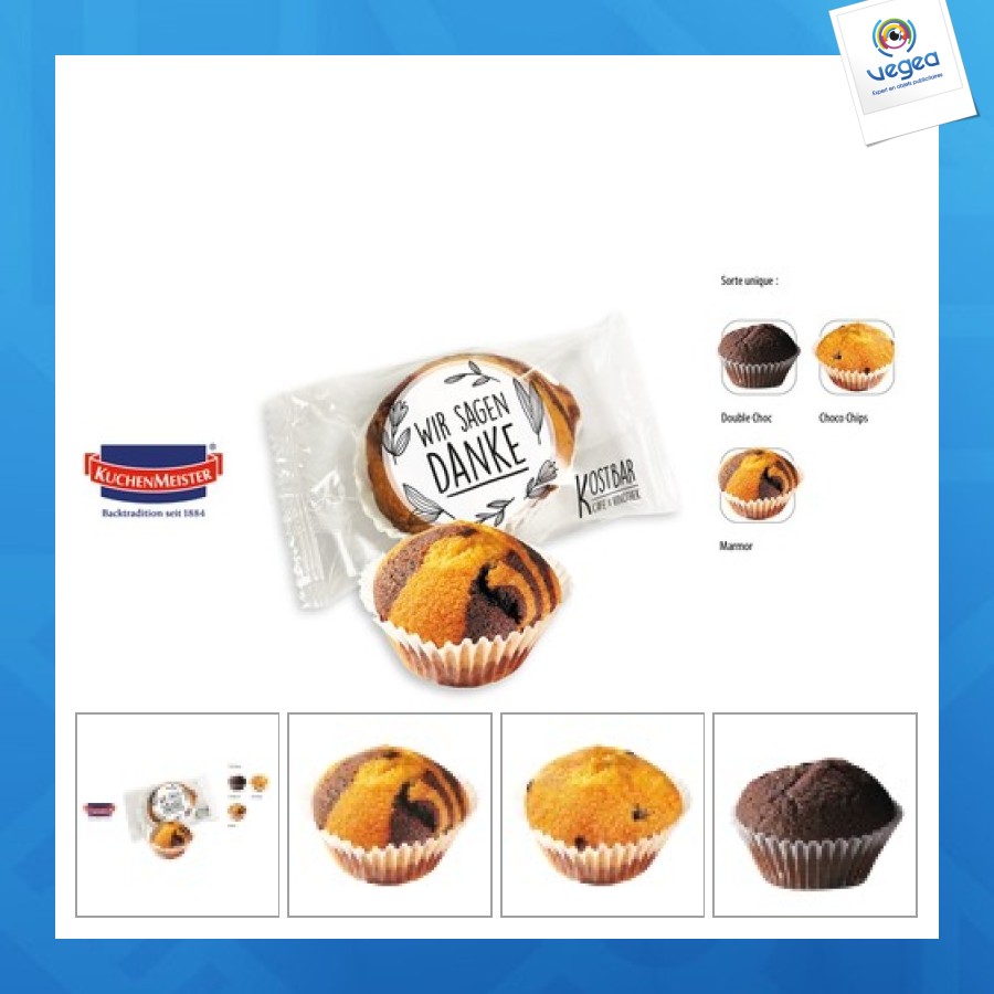Mini muffin publicitaire marbré