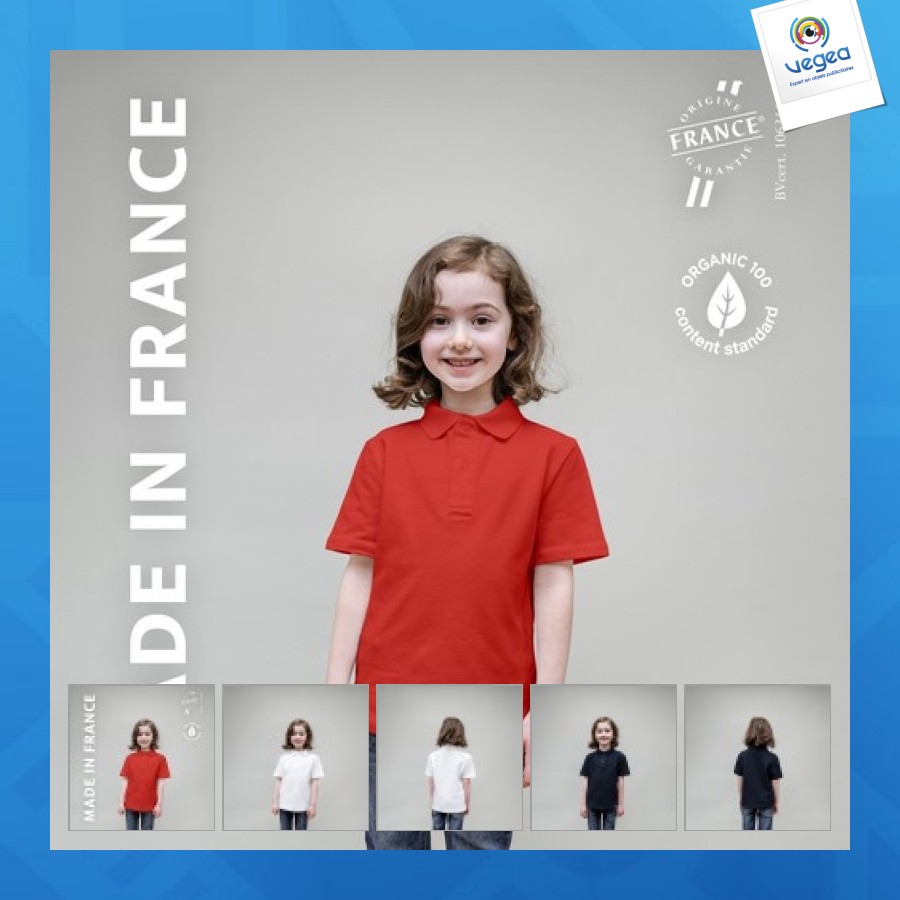 Polo enfant personnalisé maille piquée
