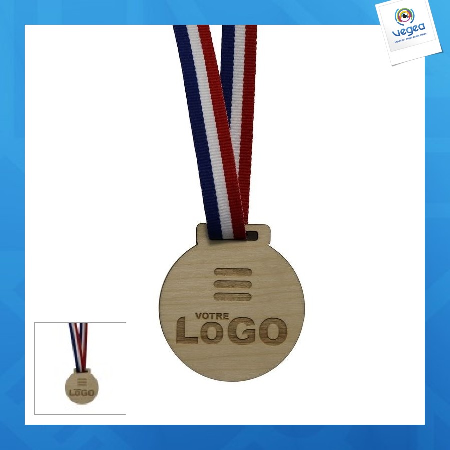 Médaille en bois - france - 70mm