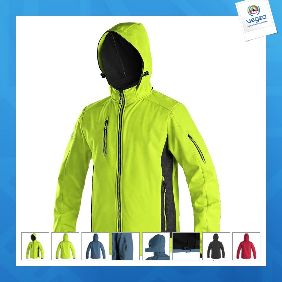 Veste de travail publicitaire softshell homme cxs