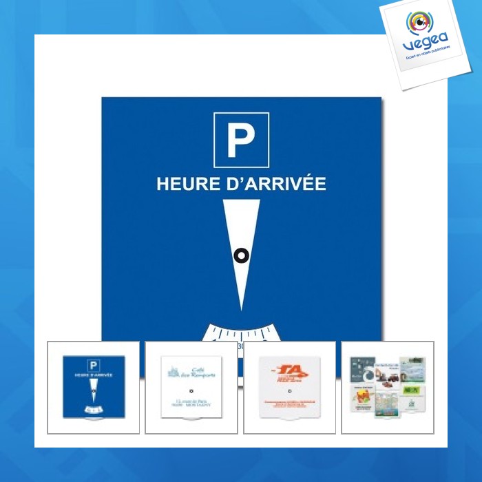 Disque de stationnement personnalisé carton 15 x 15 cm