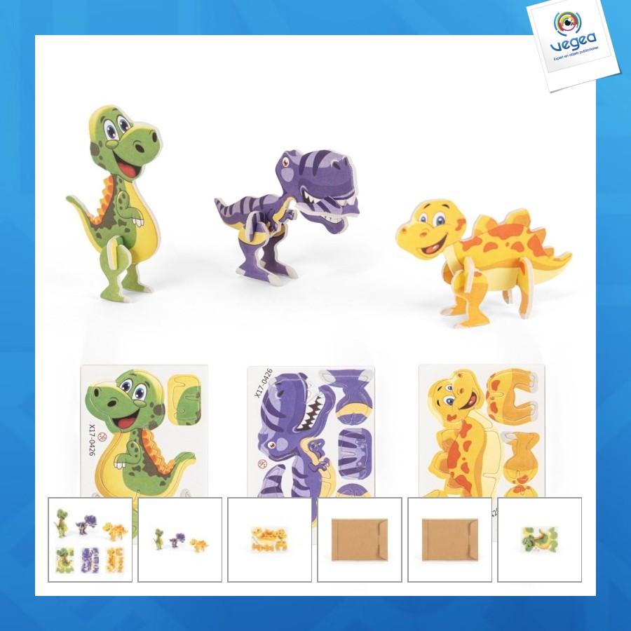 Puzzle 3d publicitaire papier et mousse