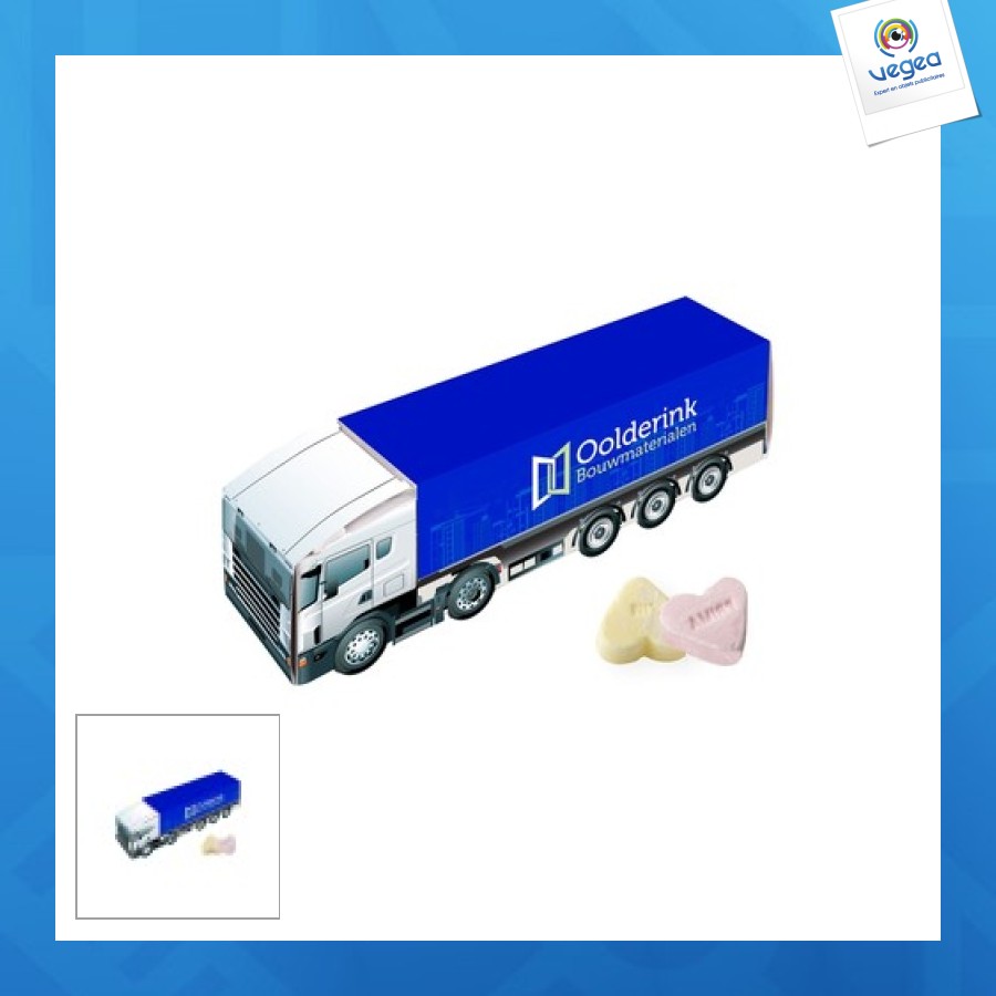 Camion personnalisé de taille moyenne avec coeurs de fruits