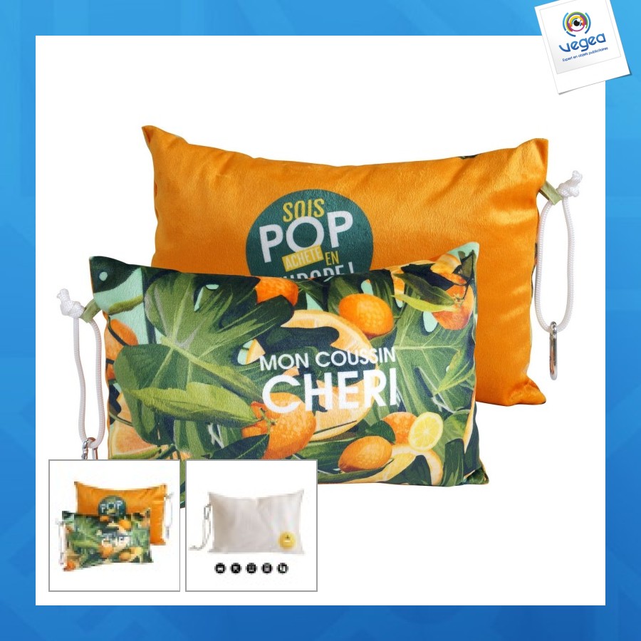 Coussin personnalisable velours rpet 170g