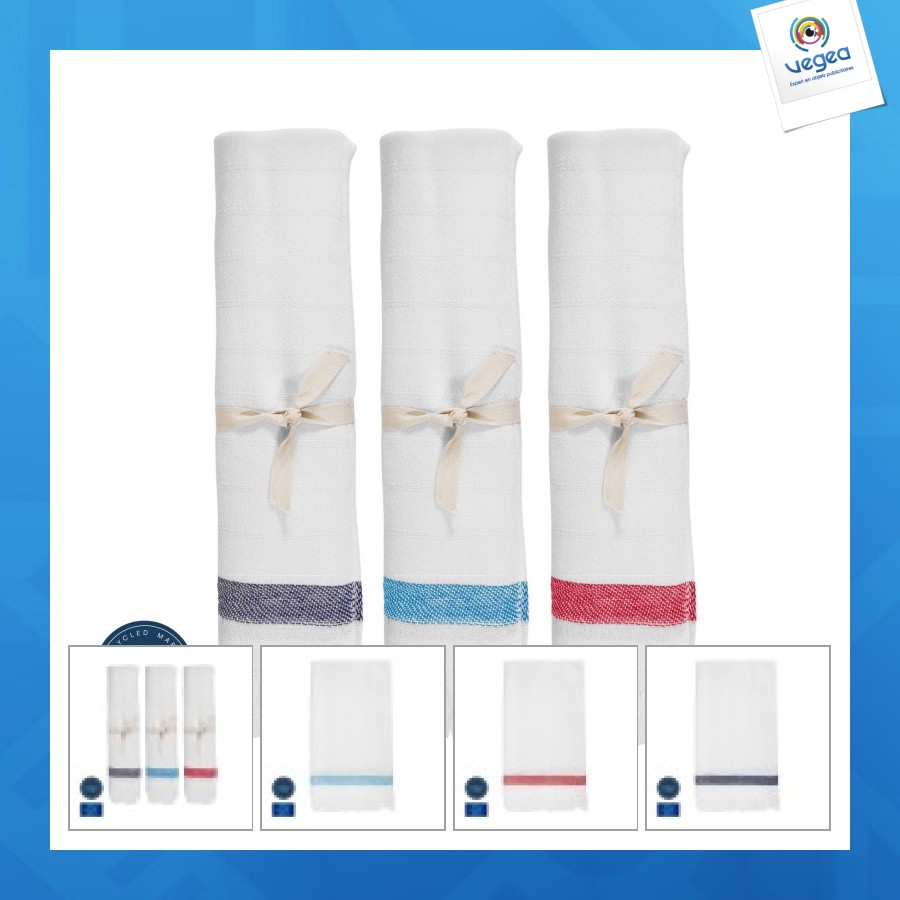 Fouta publicitaire à tisser 100x180cm 150g/m²