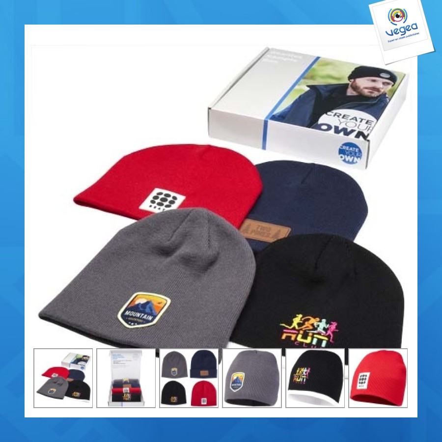 Boîte d'échantillons de bonnets personnalisables