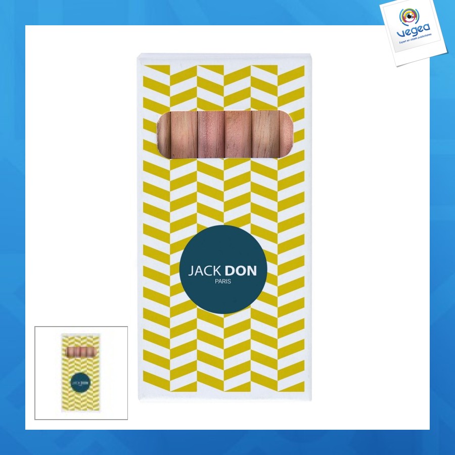 Set de 6 petits crayons de couleurs