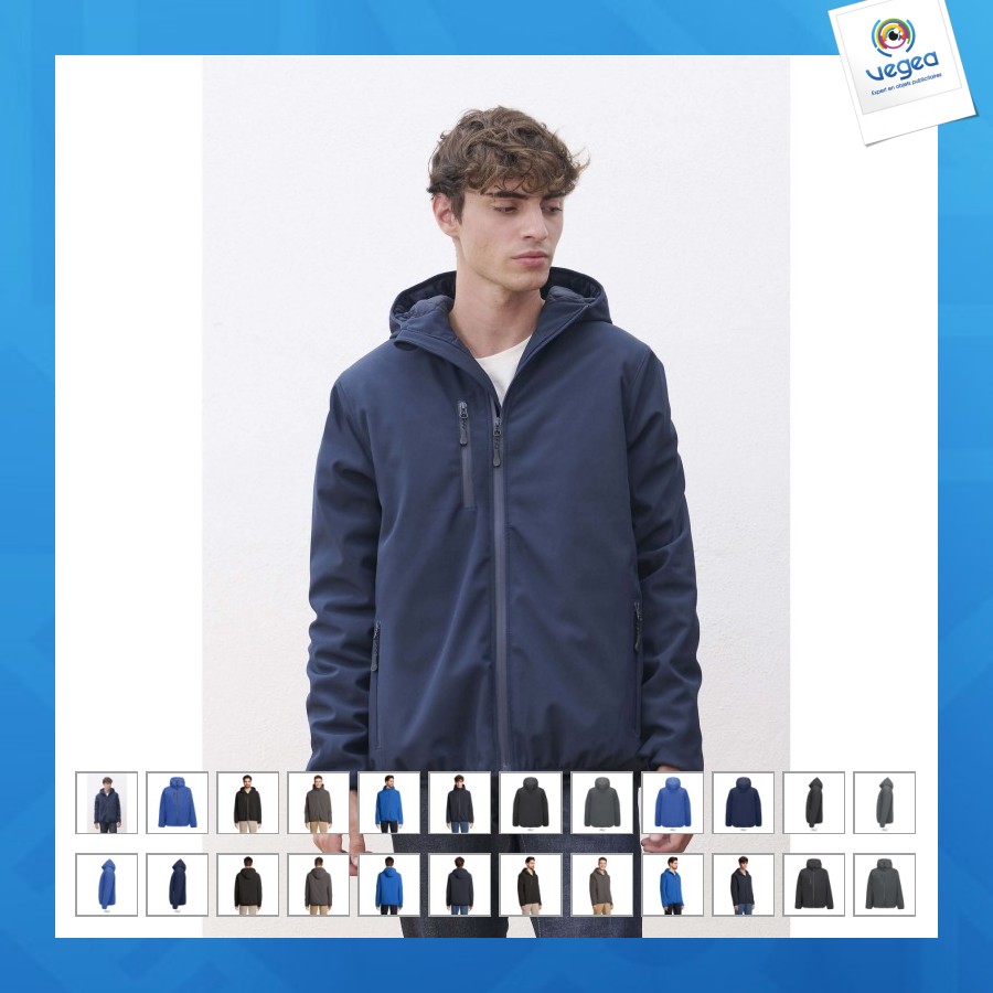 Parka personnalisée softshell falcon padded homme