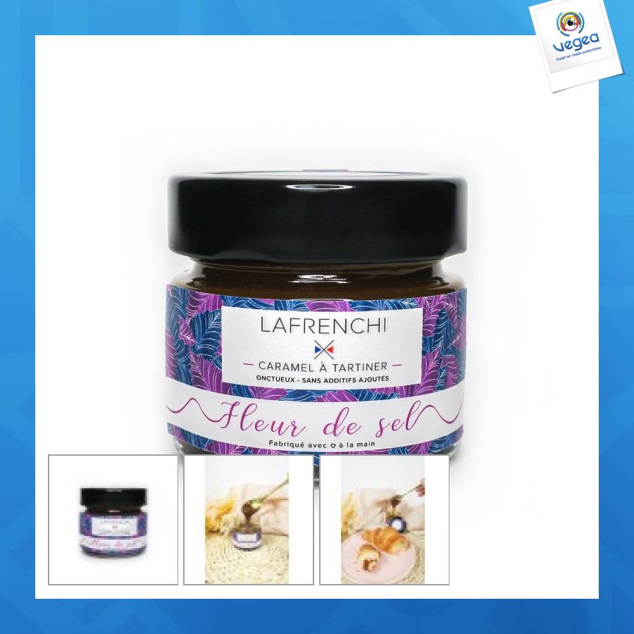 Caramel avec logo à tartiner fleur de sel 100g