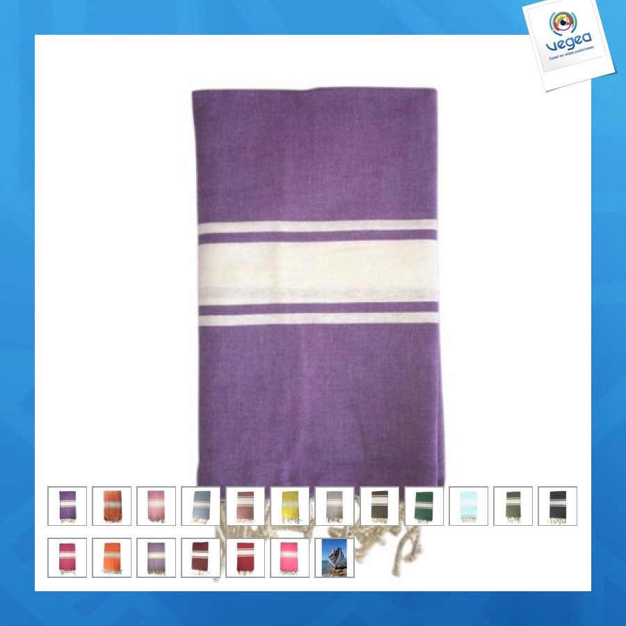Fouta publicitaire coton recyclé 200x100cm