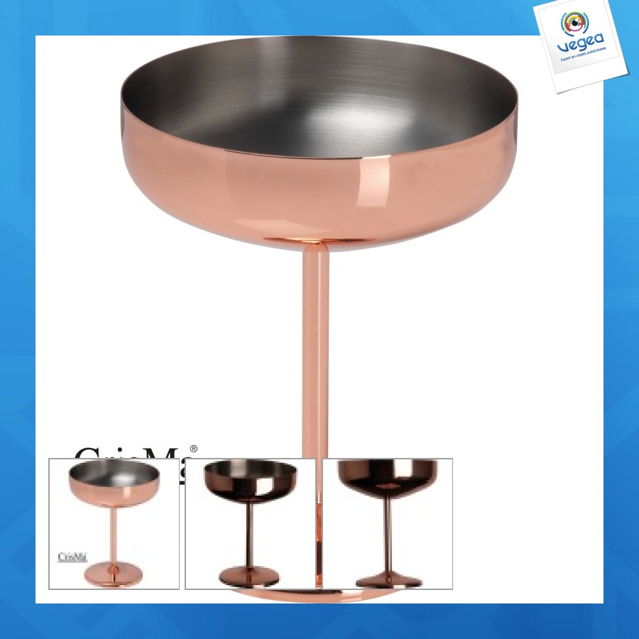 Verre personnalisable à martini en cuivre, 300ml