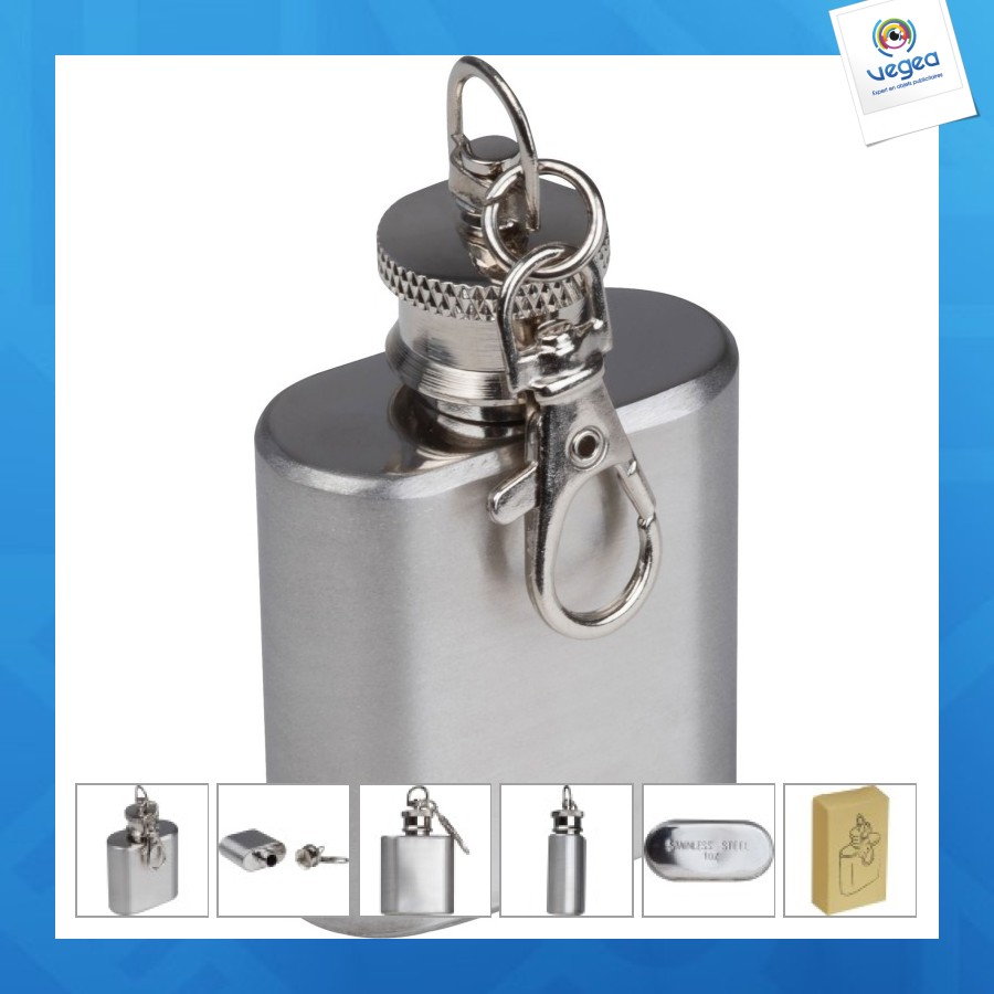 Mini flasque porte-clés personnalisé