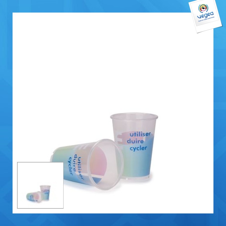 Tasse promotionnelle à café en plastique réutilisable 210ml
