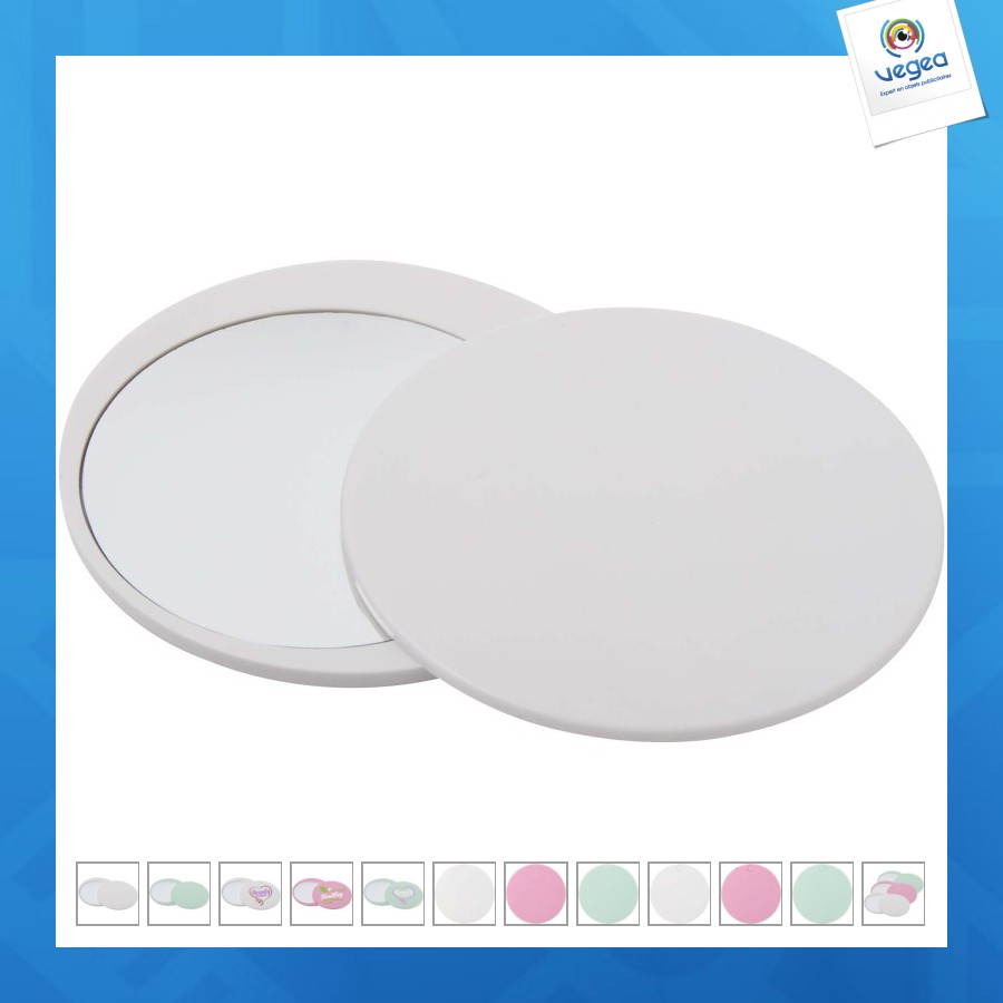 Miroir avec logo de maquillage coulissant