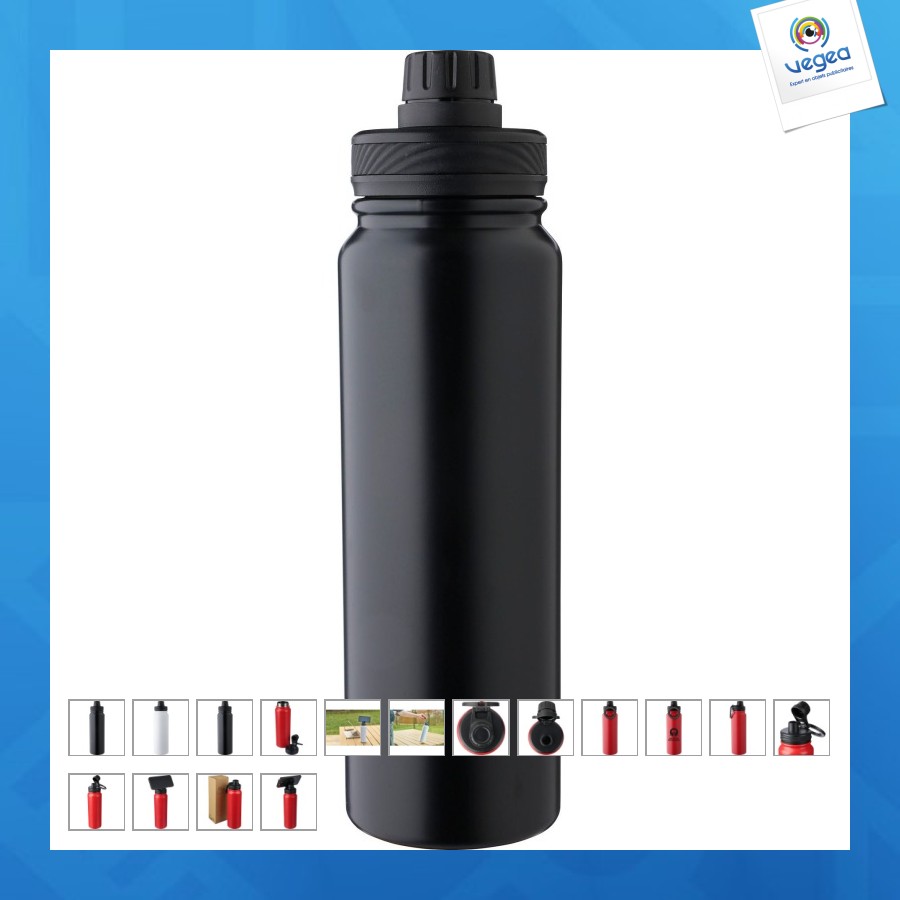 Gourde isotherme personnalisée de 800 ml en acier inoxydable zinnia