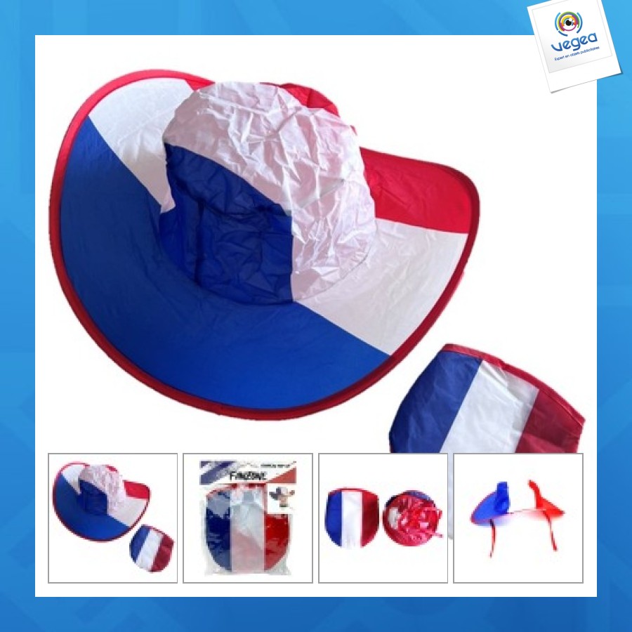 Chapeau personnalisé pop up france sac de rangement