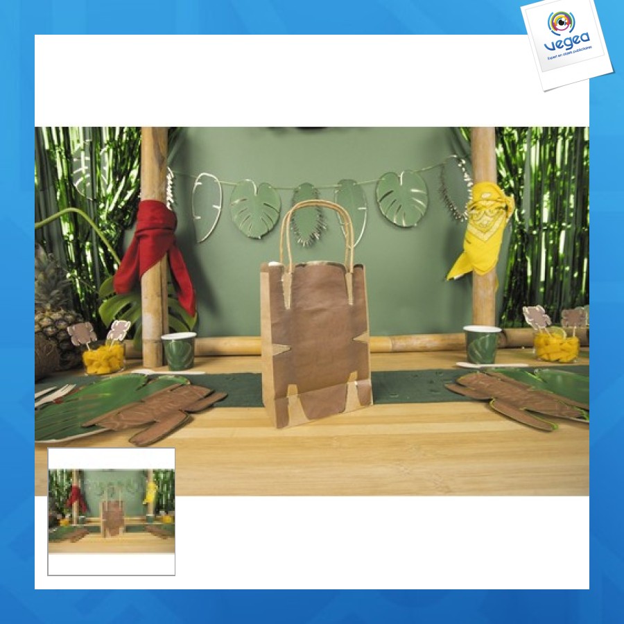 Sacs papier totem aventurier x4