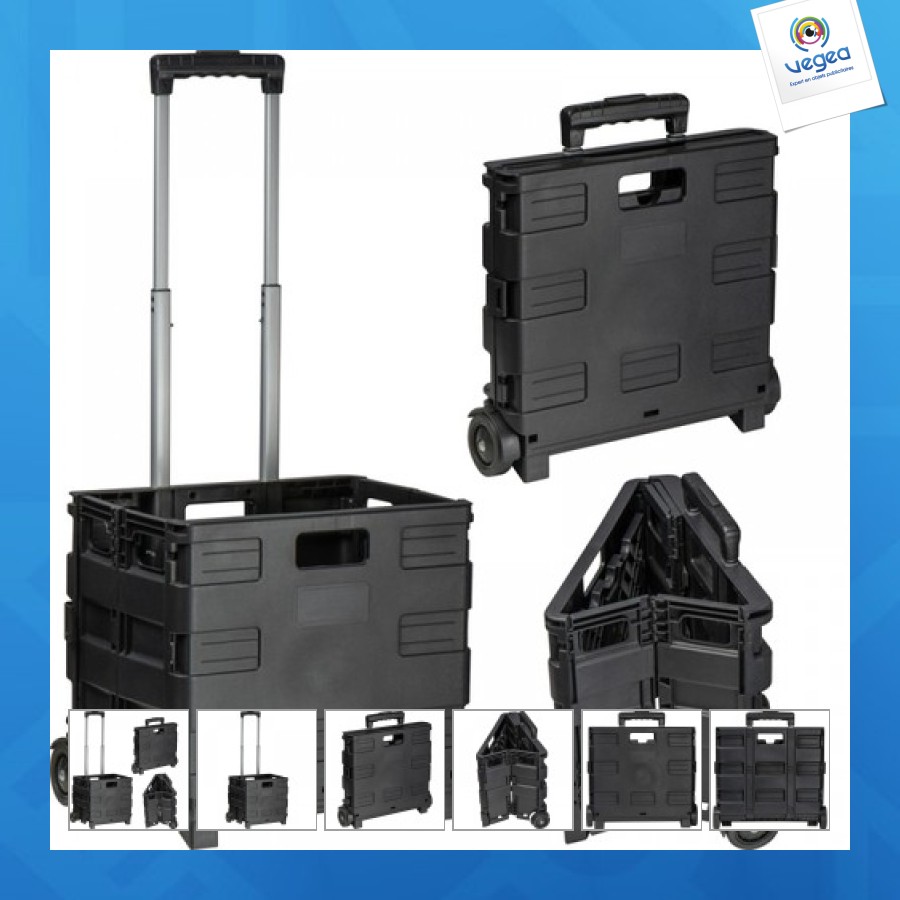 Charriot de courses personnalisable pliable