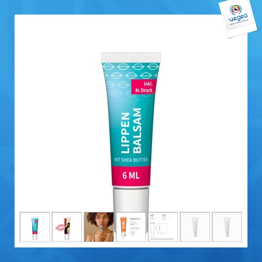 Baume publicitaire pour les lèvres, 6ml blanc