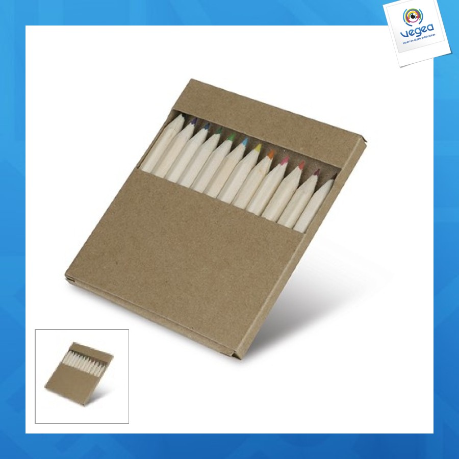 Paquet 12 crayons en bois de couleur
