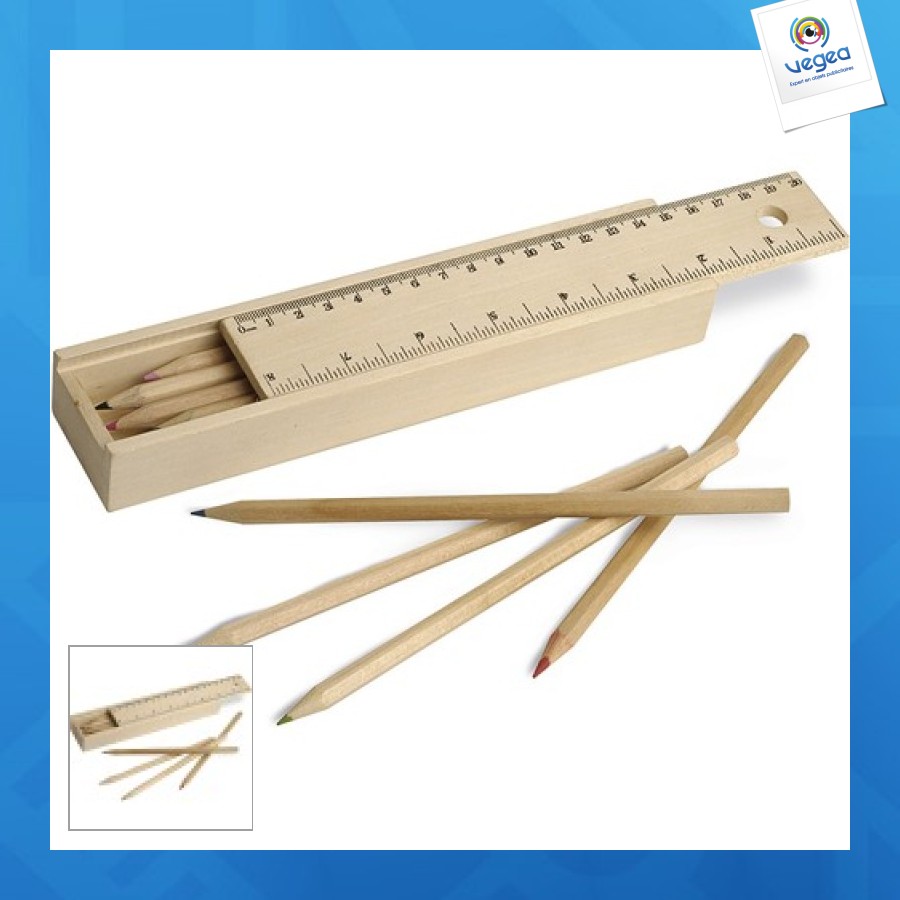Etui 12 crayons en bois de couleur