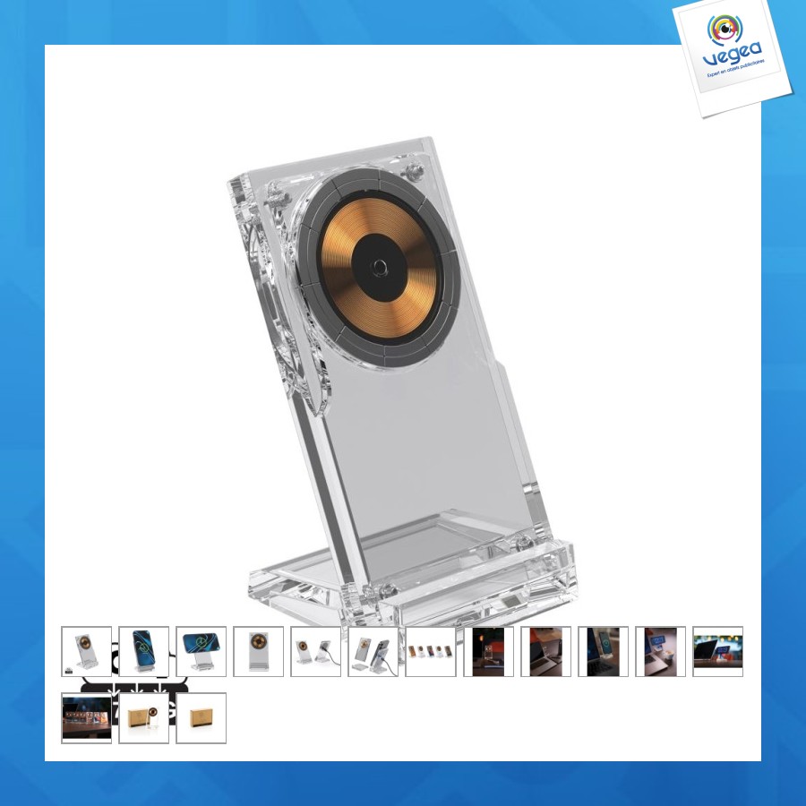 Support avec logo magnétique de recharge sans fil magcharge 15w