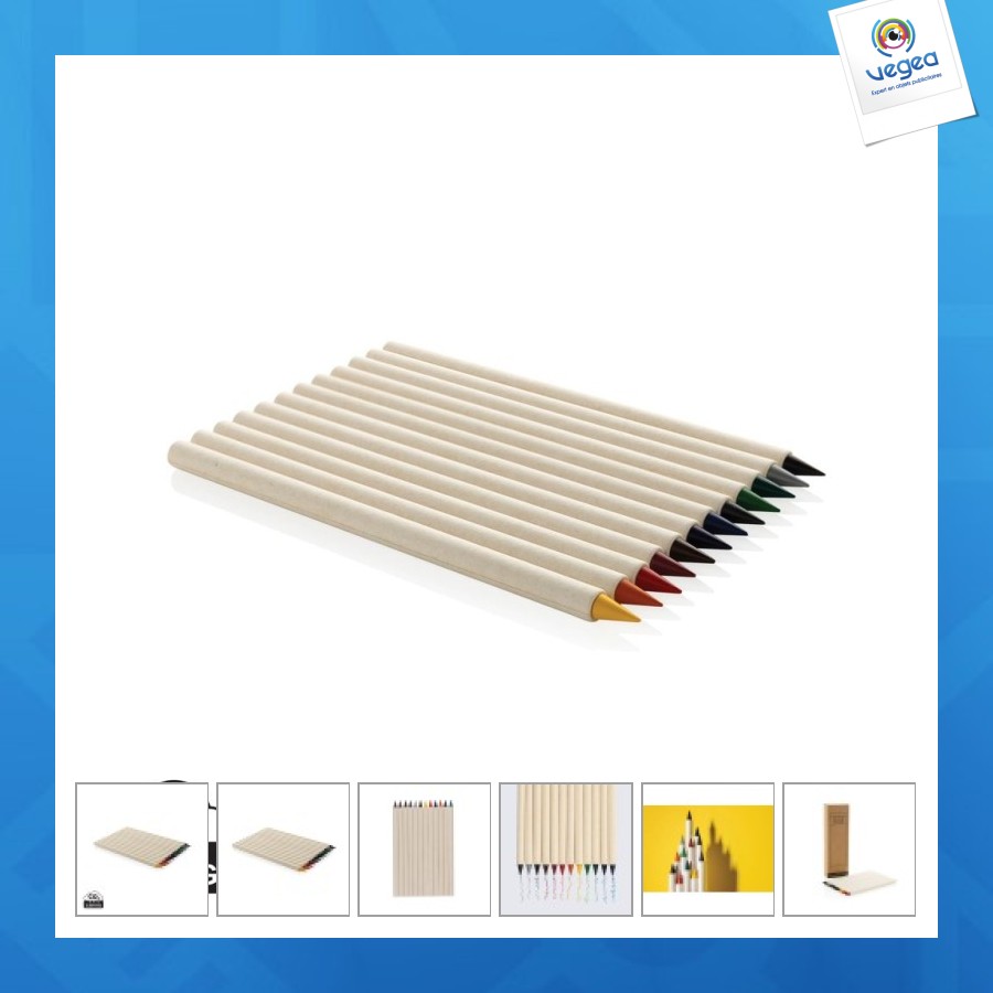 Set de 12 crayons de couleur personnalisés grs infinity micki