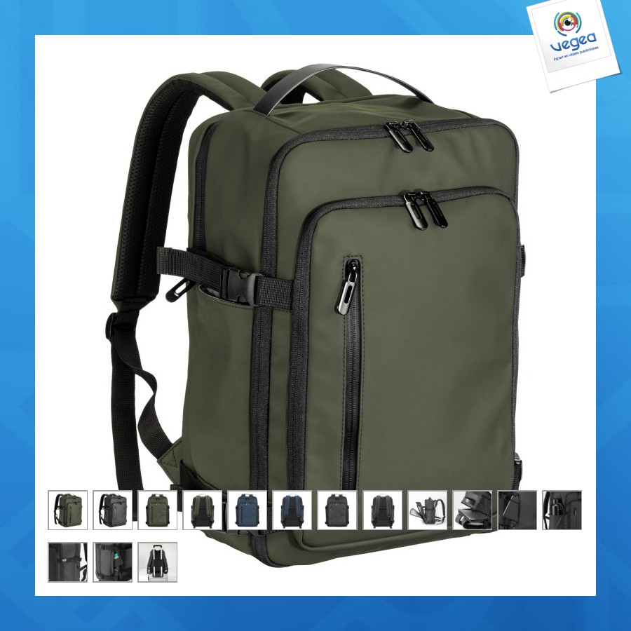 Sac à dos pour ordinateur portable 15 en pu souple résistant à l'eau