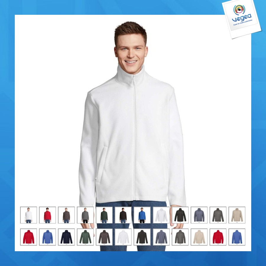 Veste micropolaire personnalisable zippée unisexe - nitro