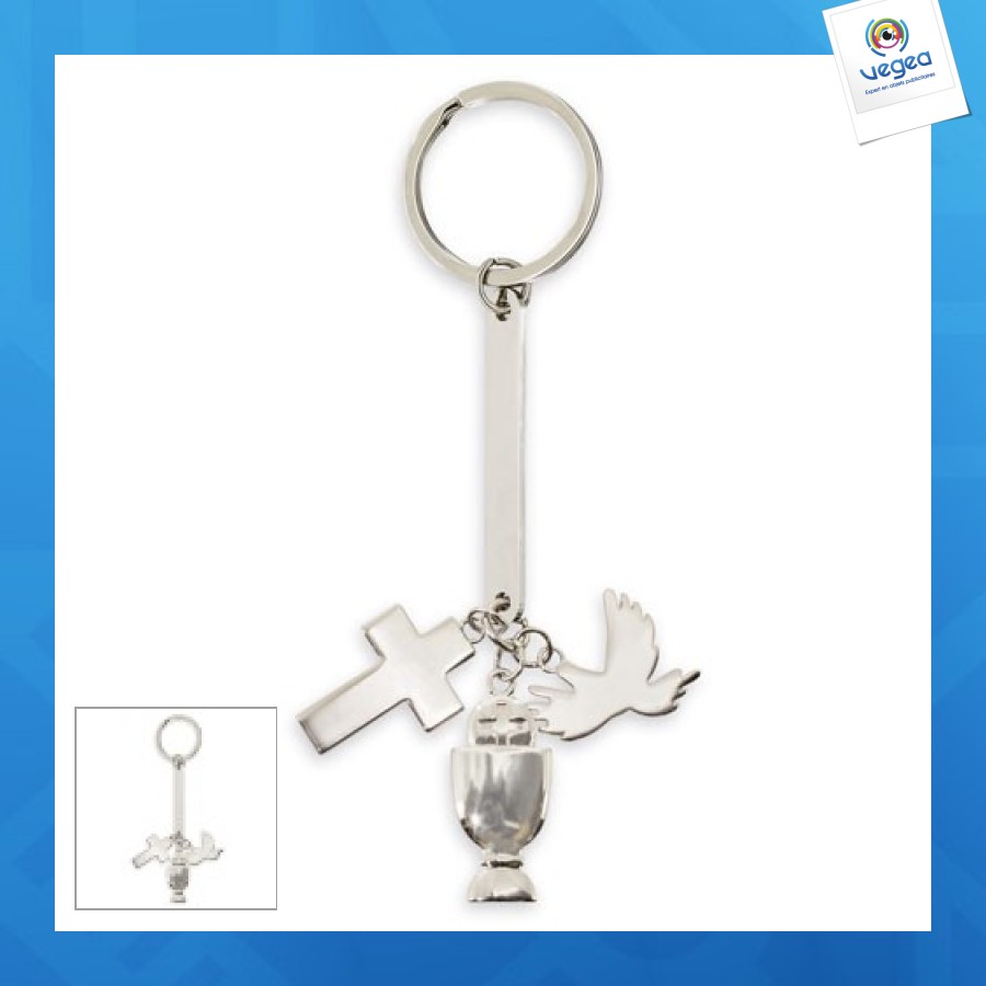 Porte-clés métal charm publicitaire