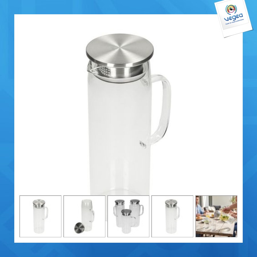 Carafe personnalisable en verre « vivara », 1,5 l