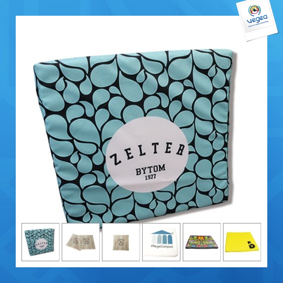 Coussin publicitaire d'assise