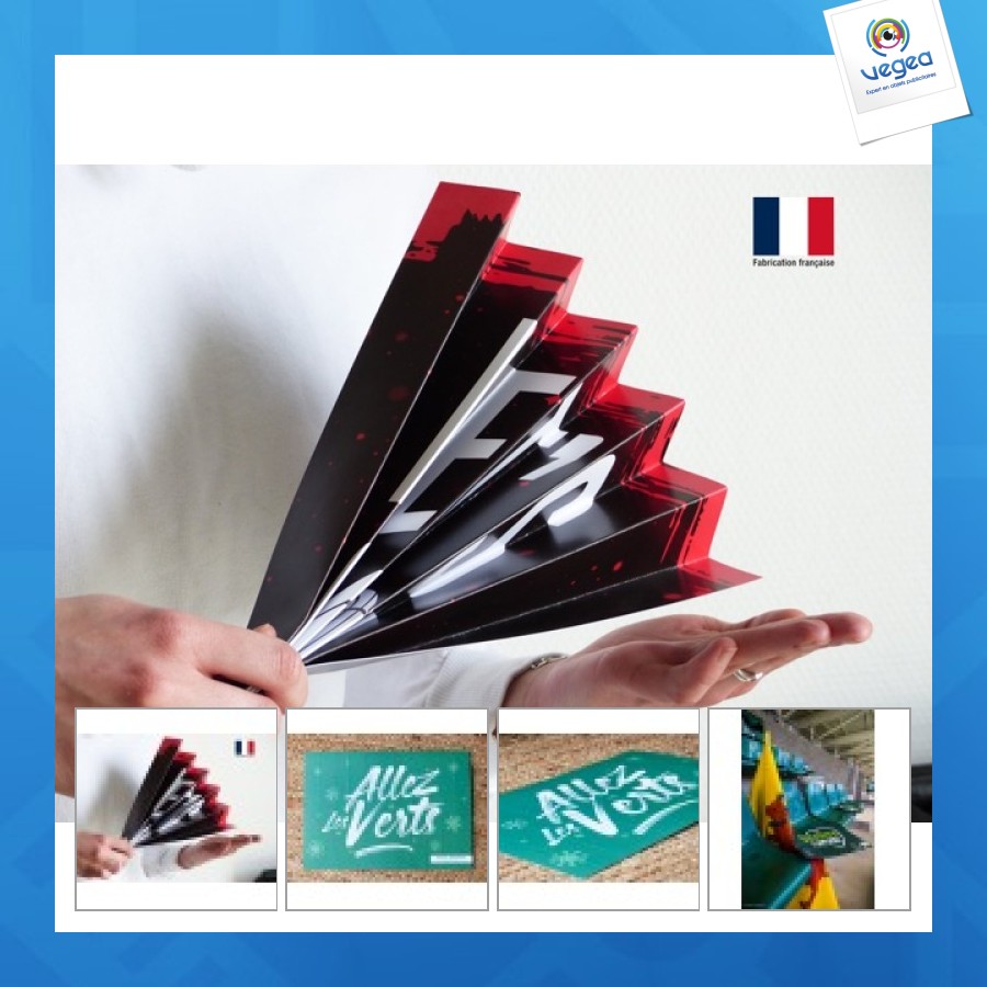 éventail promotionnel de supporter en carton