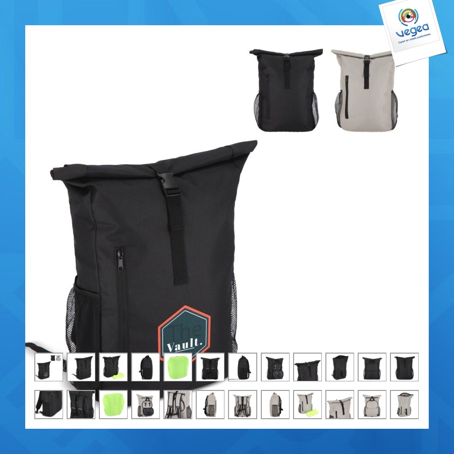Rpet 600d rolltop sac à dos vélo 20l