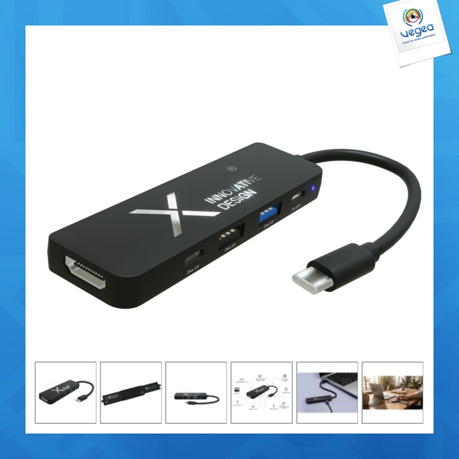 Hub personnalisable hdmi 100w