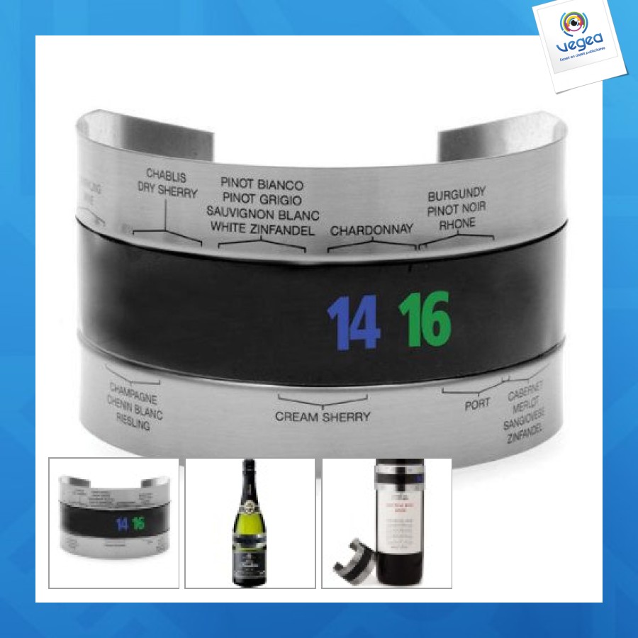 Thermomètre à vin publicitaire