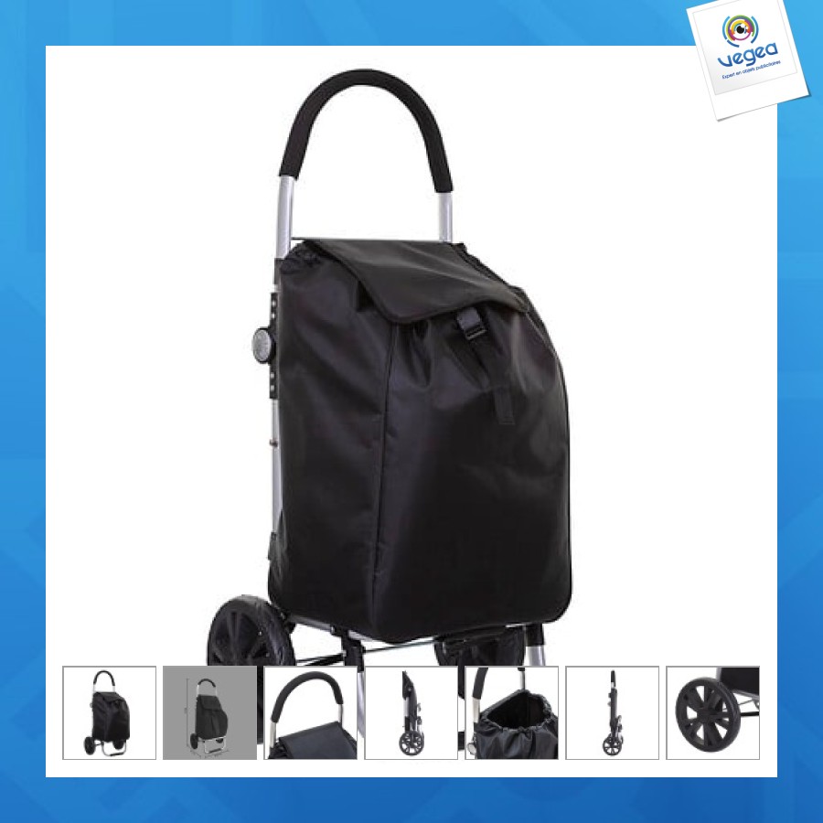 Chariot personnalisé 2roues alu noir, noir