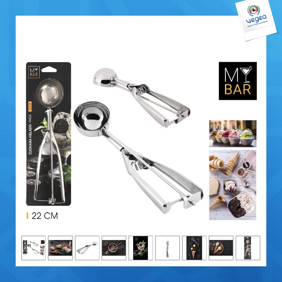 Cuillère à glace publicitaire inox 22cm privilège